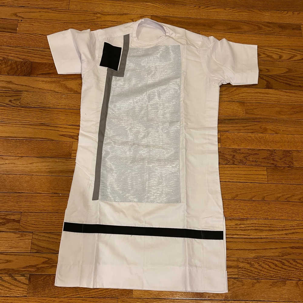 White and Black Graphic T-Shirt
